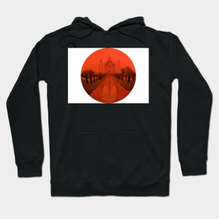 Taj Mahal circle Red Hoodie